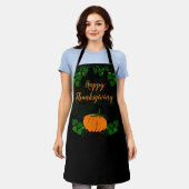 Happy Thanksgiving met Pumpkin Schort (Gedragen)