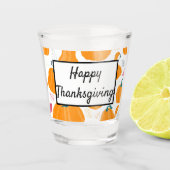 Happy Thanksgiving met Pumpkins Shot Glas (Voorkant)