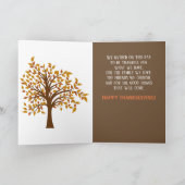 Happy Thanksgiving met Turkije kaart personalisere (Binnen)