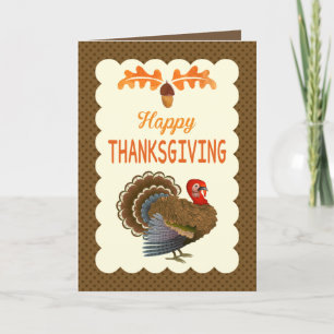 Happy Thanksgiving met Turkije kaart personalisere