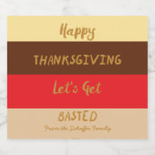 Happy Thanksgiving, modern kleurenblok Bier Etiket (Enkel label)