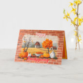 Happy Thanksgiving Modern Mooie Herfst Kaart (Gele Bloem)