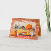 Happy Thanksgiving Modern Mooie Herfst Kaart (Voorkant)