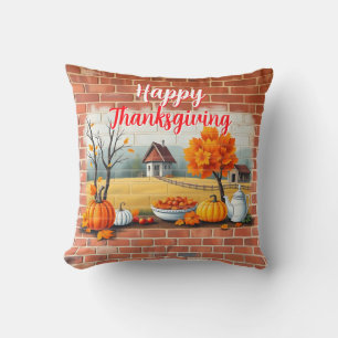Happy Thanksgiving Modern Mooie Herfst Kussen