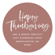 Happy Thanksgiving modern roos retouradres