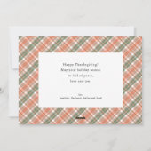 Happy Thanksgiving Modern Scrip Bericht Volledige  Feestdagenkaart (Achterkant)