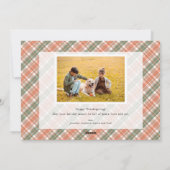 Happy Thanksgiving Modern Scrip Message 2 Foto Feestdagenkaart (Achterkant)