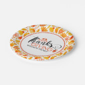 Happy Thanksgiving modern typografieontwerp Papieren Bordje (Gekanteld)