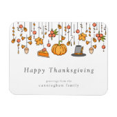 Happy Thanksgiving Moderne Eenvoudige weergave Magneet (Horizontaal)
