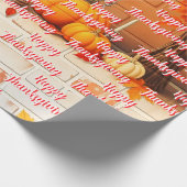 Happy Thanksgiving Mooie Herfst Cadeaupapier (Hoek)
