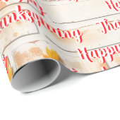 Happy Thanksgiving Mooie Herfst Cadeaupapier (Rol Hoek)