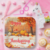Happy Thanksgiving Mooie Herfst Papieren Bordje (Feest)