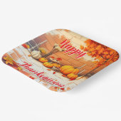 Happy Thanksgiving Mooie Herfst Papieren Bordje (Gebogen)