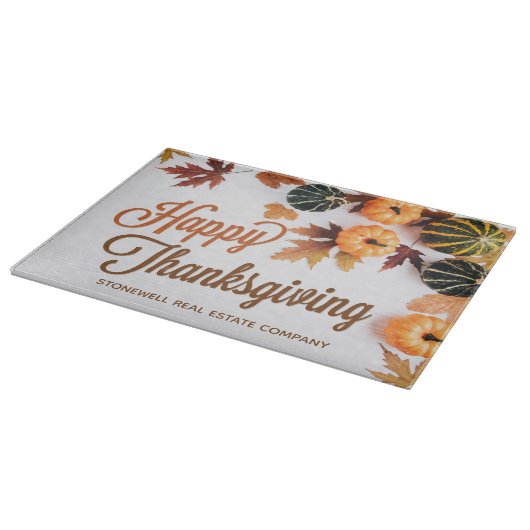 Happy Thanksgiving Mooie Pompoenen Custom Snijplank (Hoek)