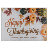 Happy Thanksgiving Mooie Pompoenen Custom Snijplank (Voorkant)