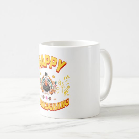 Happy thanksgiving Mug Gift 2024 Koffiemok (Voorkant rechts)