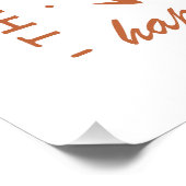 Happy thanksgiving mushroom whimsical terracotta perfect poster (Hoek)