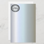 Happy Thanksgiving-muurschildering met Damask Bord Briefpapier (Voorkant / Achterkant)