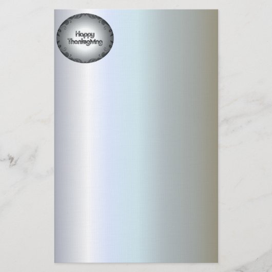 Happy Thanksgiving-muurschildering met Damask Bord Briefpapier (Voorkant)