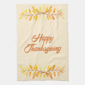 Happy Thanksgiving - najaar lef Border Custom Theedoek (Verticaal)