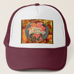 Happy Thanksgiving-najaar Maple Leaf-reeks Trucker Pet