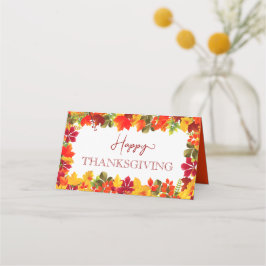 Happy Thanksgiving najaarsfeast bij de avondeten Plaatskaartje