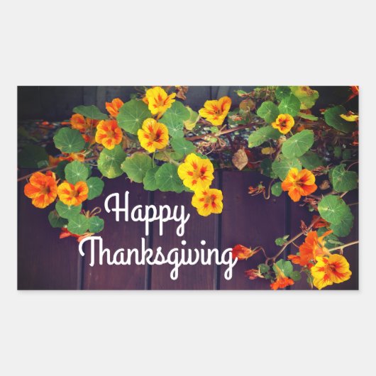 Happy Thanksgiving Nasturtium Stickers (Voorkant)
