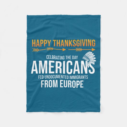 Happy Thanksgiving, Native American Truth_ America Fleece Deken (Voorkant)