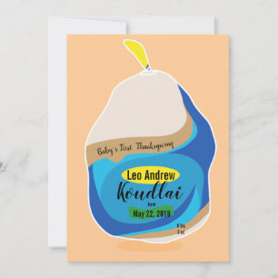 Happy Thanksgiving New Baby Turkey Card Bedankkaart