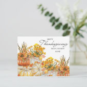 Happy Thanksgiving New Home Pumpkin Harvest Feestdagenkaart (Staand voorkant)