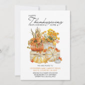 Happy Thanksgiving New Home Pumpkin Harvest Moving Aankondiging (Voorkant)