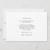 Happy Thanksgiving New Home Pumpkin Holiday Moving Aankondiging (Achterkant)