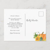 Happy Thanksgiving New Home Pumpkin Holiday Moving Aankondigingskaart (Achterkant)