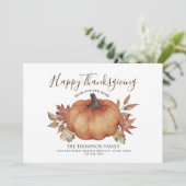 Happy Thanksgiving New Home Pumpkin Moving Aankondiging (Staand voorkant)