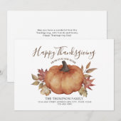 Happy Thanksgiving New Home Pumpkin Moving Aankondiging (Voorkant / Achterkant)