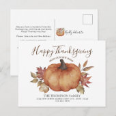 Happy Thanksgiving New Home Pumpkin Moving Aankondigingskaart (Voorkant / Achterkant)