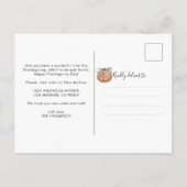 Happy Thanksgiving New Home Pumpkin Moving Aankondigingskaart (Achterkant)