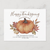 Happy Thanksgiving New Home Pumpkin Moving Aankondigingskaart (Voorkant)
