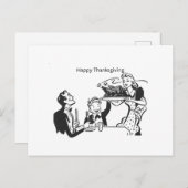 Happy Thanksgiving Note Kaart, Post Kaart (Voorkant / Achterkant)
