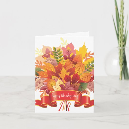Happy Thanksgiving Notecard Feestdagen Kaart (Voorkant)