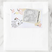 Happy Thanksgiving! notitieboek schetsen Rechthoekige Sticker (Tas)