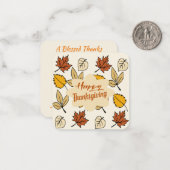Happy Thanksgiving Notitiekaartje (Voorkant / Achterkant in situ)