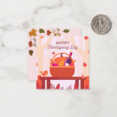 Happy Thanksgiving Notitiekaartje (Voorkant / Achterkant in situ)