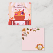 Happy Thanksgiving Notitiekaartje (Voorkant / Achterkant)