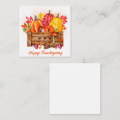 Happy Thanksgiving Notitiekaartje (Voorkant / Achterkant)