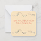 Happy Thanksgiving: Notitiekaartje (Achterkant)