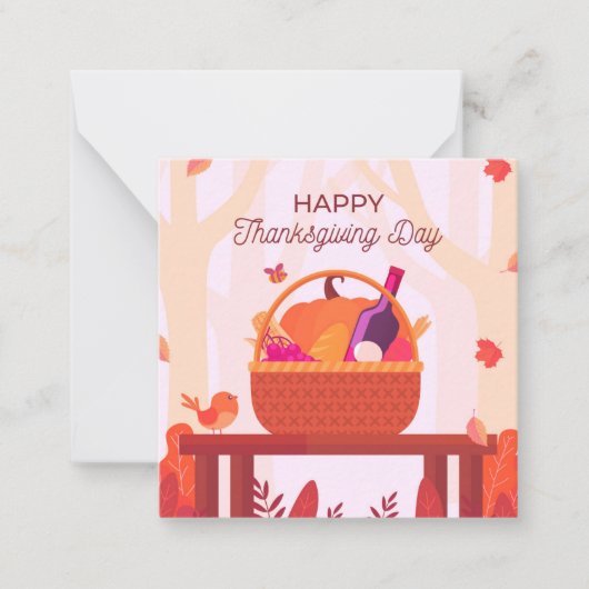 Happy Thanksgiving Notitiekaartje (Voorkant)