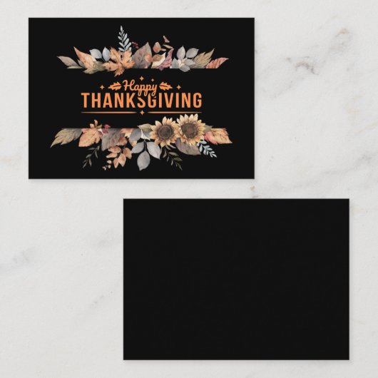 Happy Thanksgiving Notitiekaartje (Voorkant / Achterkant)