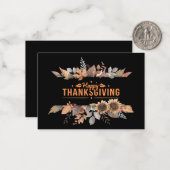 Happy Thanksgiving Notitiekaartje (Voorkant / Achterkant in situ)