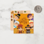 Happy Thanksgiving Notitiekaartje (Voorkant / Achterkant in situ)